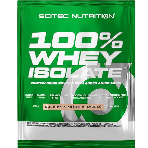 Scitec Nutrition 100% Whey Isolate Protein 25g - Cookies & Cream Flavored
