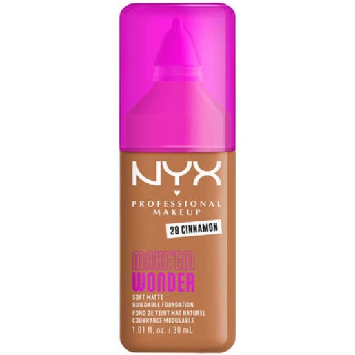Nyx Professional Makeup Make\'em Wonder Soft Matte Buildable Foundation 30ml - 28 Cinnamon