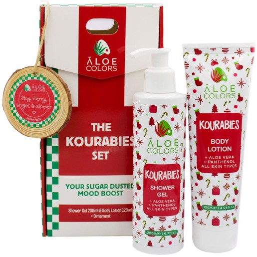 Aloe Colors Promo The Kourabies Set Shower Gel 200ml & Body Lotion 120ml & Δώρο Christmas Ornament