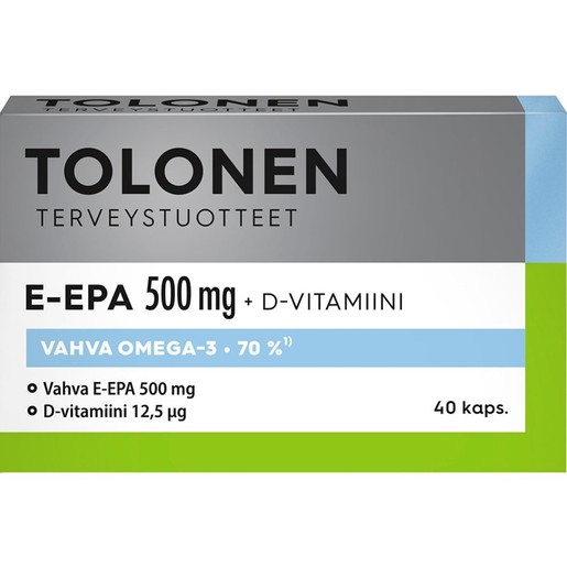 Tolonen E-EPA 500mg & Vitamin D 40caps