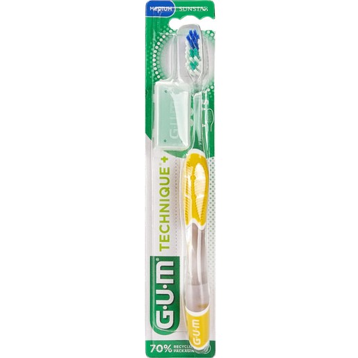 Gum Technique+ Medium Toothbrush Κίτρινο 1 Τεμάχιο, Κωδ 493