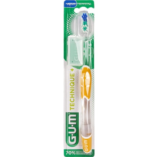 Gum Technique+ Medium Toothbrush Πορτοκαλί 1 Τεμάχιο, Κωδ 493