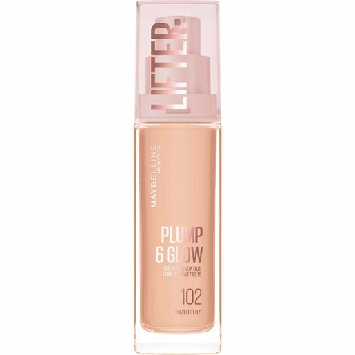 Maybelline Lifter Plump & Glow Spf15 Foundation 30ml - 102