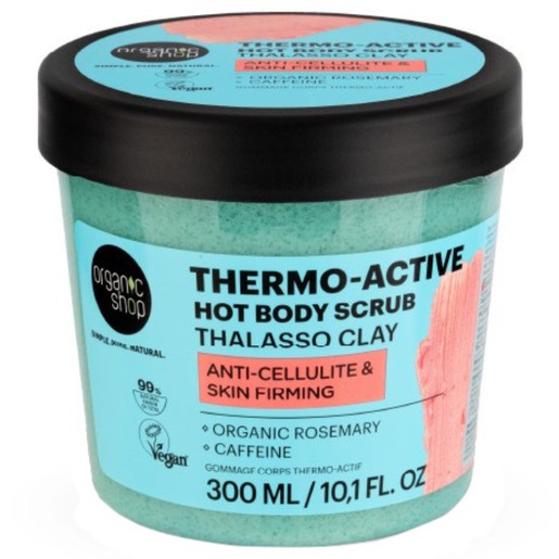 Organic Shop Thalasso Clay Anti-Cellulite & Skin Firming Thermo-Active Hot Body Scrub 300ml