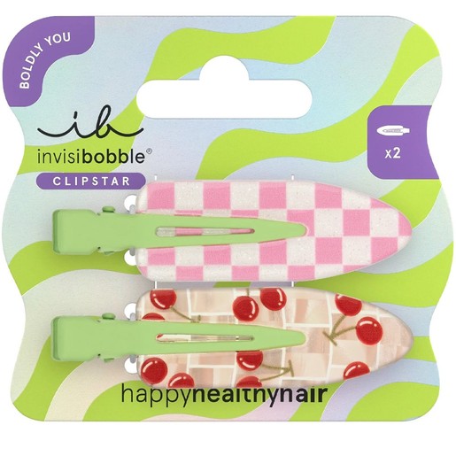 Invisibobble Boldly Clipstar Cherry Topping 2 Τεμάχια