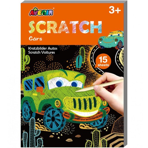 Avenir Mini Scratch Book Κωδ 60803, 1 Τεμάχιο - Cars