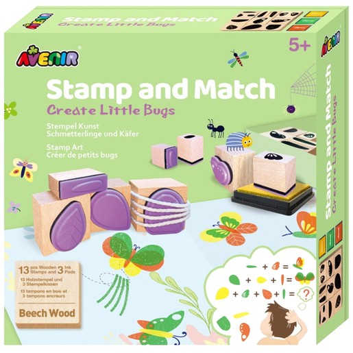 Avenir Stamp and Match Κωδ 60739, 1 Τεμάχιο - Create Little Bugs