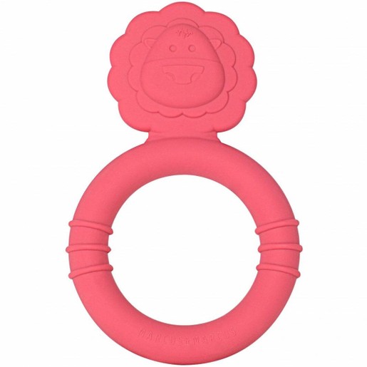Marcus & Marcus Silicone Teether Lion Μασητικό Σιλικόνης FDA Λιοντάρι, σε Κόκκινο Χρώμα Marcus & Marcus Silicone Teether Lion Μασητικό Σιλικόνης FDA Λιοντάρι, σε Κόκκινο Χρώμα