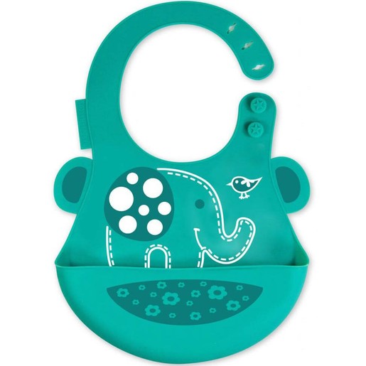 Marcus & Marcus Baby Bib Elephant Silicone Σαλιάρα Σιλικόνης FDA με Χούφτα, με Ρυθμιζόμενο Ύψος, Ελέφαντας Χρώμα Πράσινο Marcus & Marcus Baby Bib Elephant Silicone Σαλιάρα Σιλικόνης FDA με Χούφτα, με Ρυθμιζόμενο Ύψος, Ελέφαντας Χρώμα Πράσινο