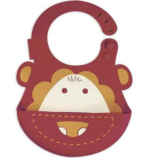 Marcus & Marcus Baby Bib Lion Silicone Σαλιάρα Σιλικόνης FDA με Χούφτα, με Ρυθμιζόμενο Ύψος, Λιοντάρι Χρώμα Κόκκινο Marcus & Marcus Baby Bib Lion Silicone Σαλιάρα Σιλικόνης FDA με Χούφτα, με Ρυθμιζόμενο Ύψος, Λιοντάρι Χρώμα Κόκκινο