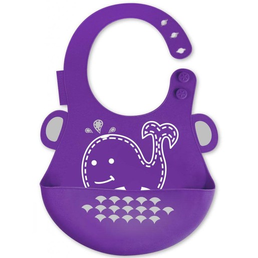 Marcus & Marcus Baby Bib Whale Silicone Σαλιάρα Σιλικόνης FDA με Χούφτα, με Ρυθμιζόμενο Ύψος, Φάλαινα Χρώμα Μωβ Marcus & Marcus Baby Bib Whale Silicone Σαλιάρα Σιλικόνης FDA με Χούφτα, με Ρυθμιζόμενο Ύψος, Φάλαινα Χρώμα Μωβ