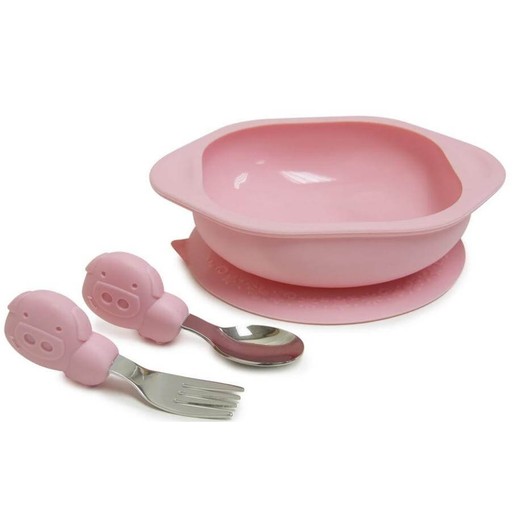 Marcus & Marcus Toddler Mealtime Set Σετ Φαγητού Γουρουνάκι, με Μπολ, Κουτάλι & Πιρούνι σε Ροζ Χρώμα Marcus & Marcus Toddler Mealtime Set Σετ Φαγητού Γουρουνάκι, με Μπολ, Κουτάλι & Πιρούνι σε Ροζ Χρώμα