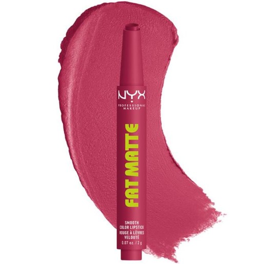 Nyx Professional Makeup Fat Matte Smooth Color Lipstick 1 Τεμάχιο - 12 Blush Blanket