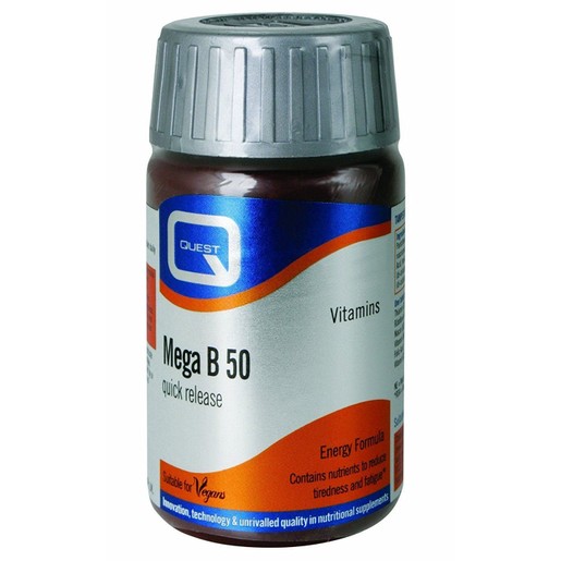 Quest Mega B 50 Quick Release Συμπλήρωμα Διατροφής Ταχείας Αποδέσμευσης για την Υγεία του Νευρικού Συστήματος 30tabs Quest Mega B 50 Quick Release Συμπλήρωμα Διατροφής Ταχείας Αποδέσμευσης για την Υγεία του Νευρικού Συστήματος 30tabs