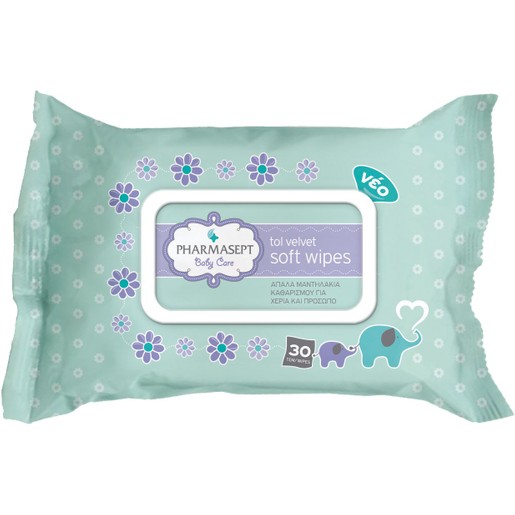 Pharmasept Tol Velvet Baby Care Soft Wipes 30τμχ Pharmasept Tol Velvet Baby Care Soft Wipes 30τμχ
