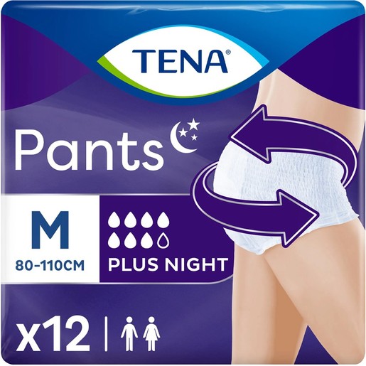 Tena Pants Plus Night Unisex 12 Τεμάχια - Medium 80-110cm