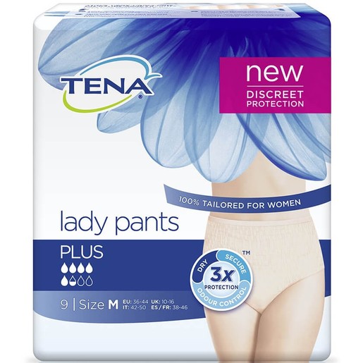 Tena Lady Pants Plus Medium Γυναικεία Προστατευτικά Εσώρουχα, 9 τεμάχια Tena Lady Pants Plus Medium Γυναικεία Προστατευτικά Εσώρουχα, 9 τεμάχια