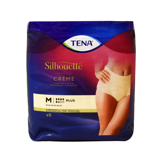Tena Silhouette Plus Creme Ψηλόμεσο Εσώρουχο για Μέτρια Έως Βαριά Ακράτεια 9 Τεμάχια - Medium Tena Silhouette Plus Creme Ψηλόμεσο Εσώρουχο για Μέτρια Έως Βαριά Ακράτεια 9 Τεμάχια - Medium