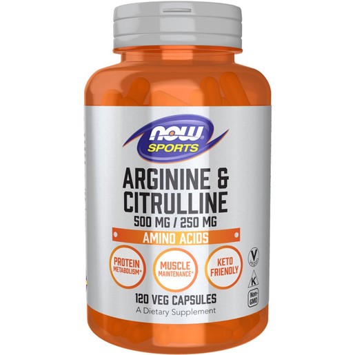 Now Foods Sports Arginine 500mg & Citrulline 250mg 120veg.caps