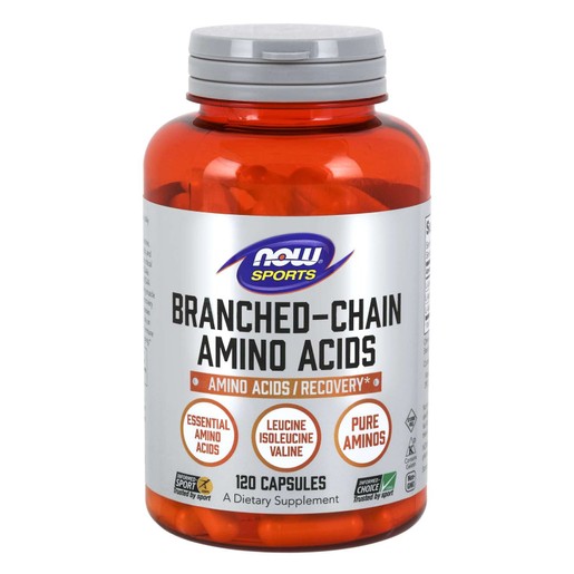 Now Foods Branched Chain Amino Acids Συμπλήρωμα Διατροφής Πεπτιδικής Μορφής Αμινοξέα, Ενίσχυση Μυϊκής Αποκατάστασης 120veg.caps
