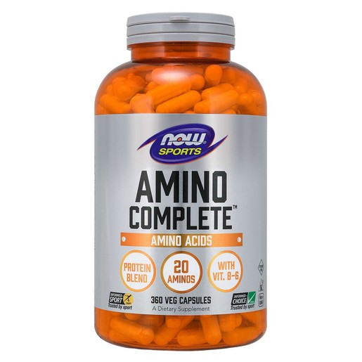 Now Foods Amino Complete™ Συμπλήρωμα Διατροφής, Φυσική Πηγή 20 Αμινοξέων 360veg.caps