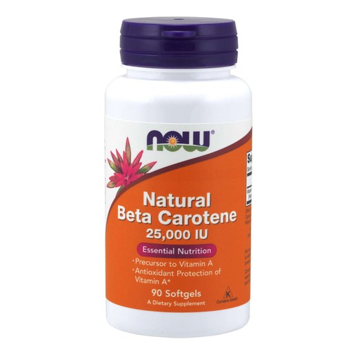 Now Foods Natural Beta Carotene 25.000 IU Συμπλήρωμα Διατροφής, Ενισχύει την Υγεία Ματιών & του Δέρματος 90 softgels Now Foods Natural Beta Carotene 25.000 IU Συμπλήρωμα Διατροφής, Ενισχύει την Υγεία Ματιών & του Δέρματος 90 softgels
