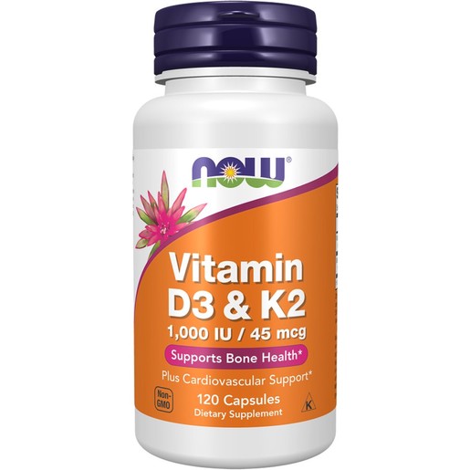 Now Foods Vitamin D-3 1000iu & K-2 45mcg 120caps