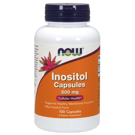 Now Foods Inositol 500mg Συμπλήρωμα Διατροφής που Συμβάλει στην Παραγωγή Κυτταρικής Ενέργειας 100veg.caps