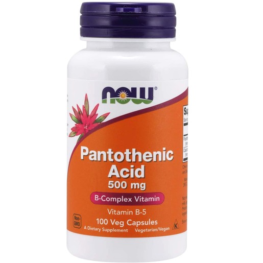 Now Foods Pantothenic Acid με Σημαντικό Ρόλο σε Αρκετές Βιοσυνθετικές Αντιδράσεις 500mg 100caps Now Foods Pantothenic Acid με Σημαντικό Ρόλο σε Αρκετές Βιοσυνθετικές Αντιδράσεις 500mg 100caps