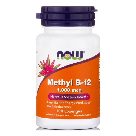 Now Foods Methyl B-12 για τη Φυσιολογική Λειτουργία του Εγκεφάλου του Νευρικού Συστήματος και του Ανοσοποιητικού 1000mcg 100tabs