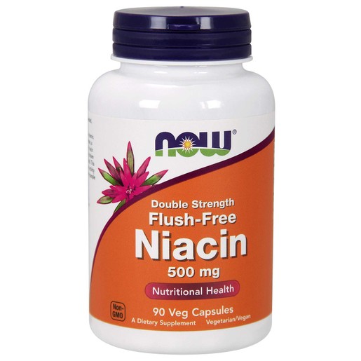 Now Foods Flush Free Niacin 500mg Συμπλήρωμα Διατροφής για τη Σωστή Λειτουργία του Οργανισμού 90veg.caps
