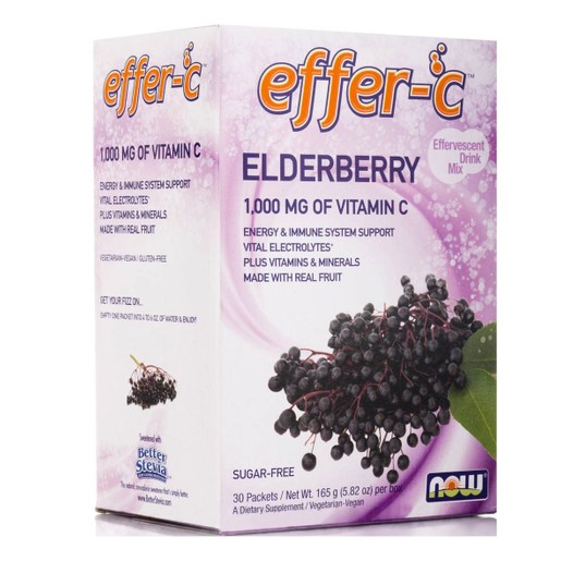 Now Foods Effer-C Vitamin-C Elderberry Συμπλήρωμα Αναβράζουσας Βιταμίνης C 1000mg 30packets Now Foods Effer-C Vitamin-C Elderberry Συμπλήρωμα Αναβράζουσας Βιταμίνης C 1000mg 30packets