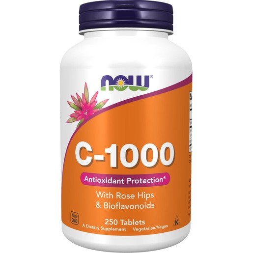 Now Foods Vitamin C-1000 with Rose Hips & Bioflavonoids 250tabs