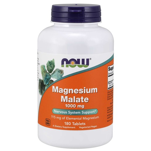 Now Foods Magnesium Malate 1000mg Συμπλήρωμα Διατροφής Ενισχυμένης Μορφής Μαγνησίου με Μηλικό Οξύ 180tabs Now Foods Magnesium Malate 1000mg Συμπλήρωμα Διατροφής Ενισχυμένης Μορφής Μαγνησίου με Μηλικό Οξύ 180tabs