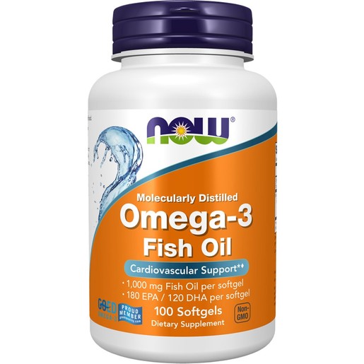 Now Foods Omega-3 Fish Oil 1000mg 100 Softgels