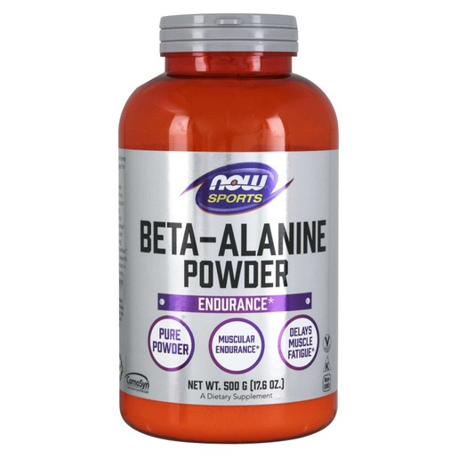 Now Foods Beta-Alanine Powder (100% Pure) Vegetarian Συμπλήρωμα Διατροφής Υψηλής Καθαρότητας, για Μείωση της Κόπωσης 500gr