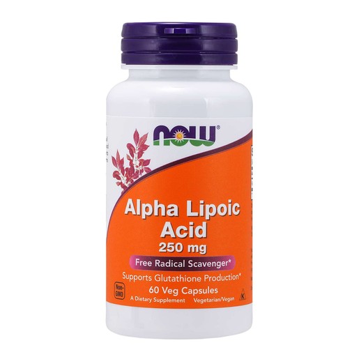 Now Foods Alpha Lipoic Acid 250mg Συμπλήρωμα Διατροφής, Πανίσχυρο Αντιοξειδωτικό, Αποτοξίνωση Βαρέων Μετάλλων 60veg.caps