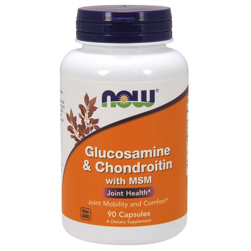 Now Foods Glucosamine & Chondroitin With MSM Συμπλήρωμα Διατροφής που Συμβάλει στην Ενίσχυση της Δομής των Αρθρώσεων 90caps