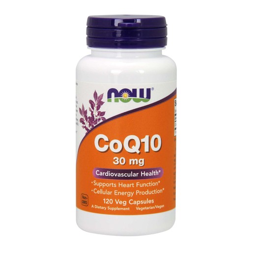 Now Foods CoQ10 30mg Συμπλήρωμα Διατροφής για Υγιές Καρδιαγγειακό Σύστημα με Αντιοξειδωτική Δράση 120veg.caps