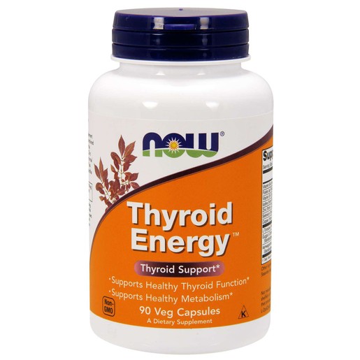 Now Foods Thyroid Energy™ Συμπλήρωμα Διατροφής, Ειδική Φόρμουλα για Ενίσχυση Θυρεοειδούς & Μεταβολισμού 90 VegCaps