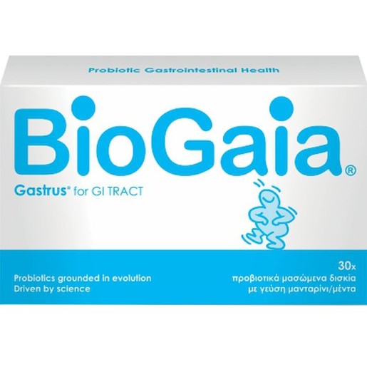 BioGaia Gastrus for Gi Tract 30 Chewtabs - Mint/Tangerine