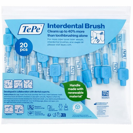 TePe Interdental Brush 20 Τεμάχια ISO Size 3 (0.60mm) Γαλάζιο