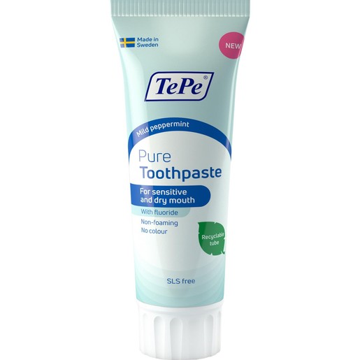 Tepe Mild Peppermint Pure Toothpaste for Sensitive & Dry Mouth 75ml