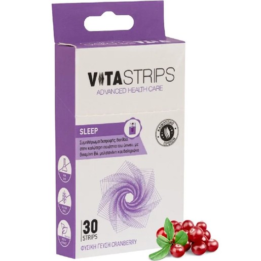 Vitastrips Promo Sleep 30 Διασπειρόμενες στο Στόμα Ταινίες