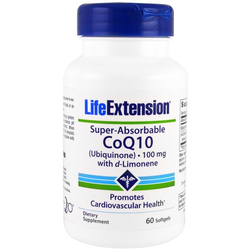 Life Extension Super-Absorbable CoQ1 With D-Limonene Συμπλήρωμα με Αντιοξειδωτική Δράση για την Υγεία της Καρδιάς 60 Softgels Life Extension Super-Absorbable CoQ1 With D-Limonene Συμπλήρωμα με Αντιοξειδωτική Δράση για την Υγεία της Καρδιάς 60 Softgels