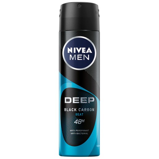 Nivea Men Deep Black Carbon Beat 48h Anti Perspirant Deo Spray 150ml