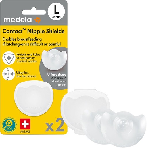 Medela Contact Nipple Shields 2 Τεμάχια - Large 24mm