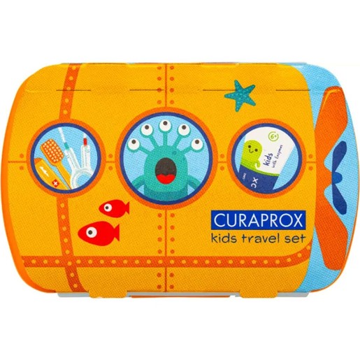 Curaprox Kids Oral Hygiene Travel Set 1 Τεμάχιο - Πορτοκαλί