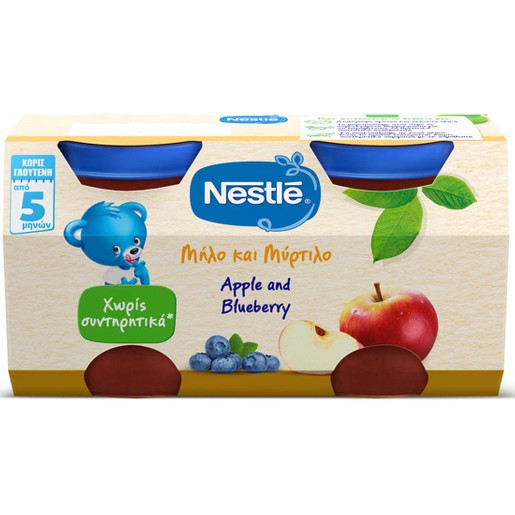 Nestle Apple & Blueberry Fruit Meal 5m+, 2x125g