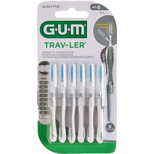 Gum Trav-Ler Interdental Brush 6 Τεμάχια - 2.0mm